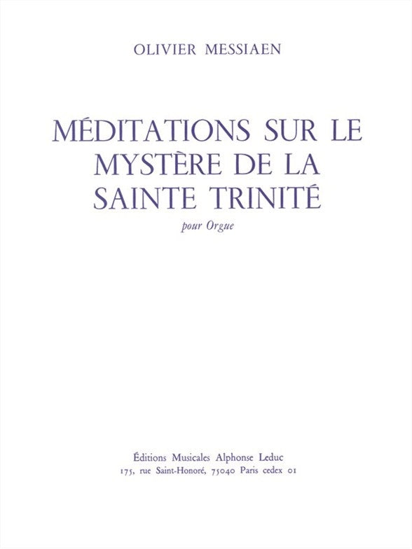 Méditations sur le mystère de la Sainte Trinité
