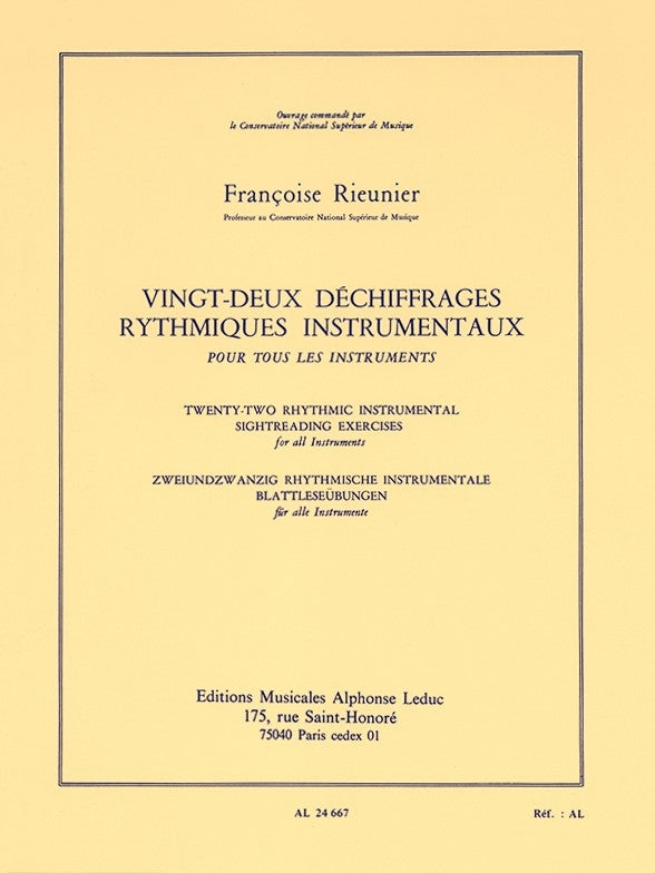 22 Dechiffrages rythmiques instrumentaux