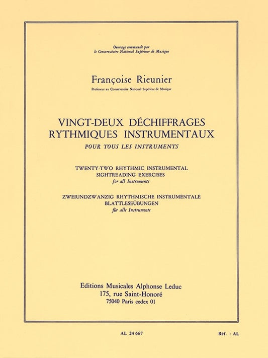 22 Dechiffrages rythmiques instrumentaux