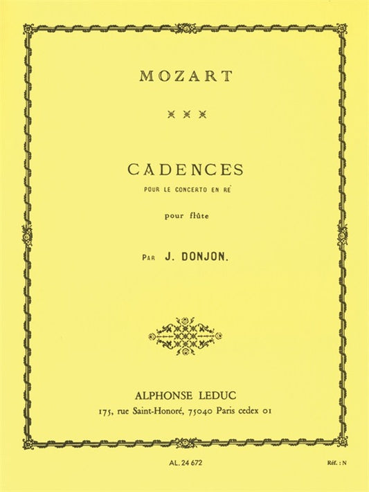 3 Cadenzas by J.Donjon for Concerto KV314