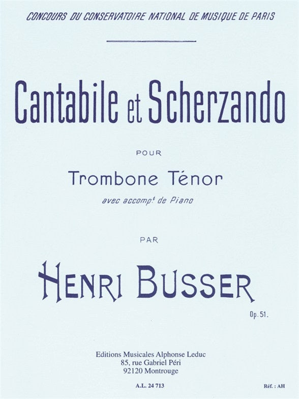 Cantabile and Scherzando, for Trombone and Piano
