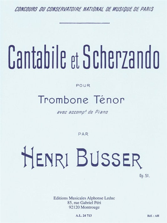 Cantabile and Scherzando, for Trombone and Piano
