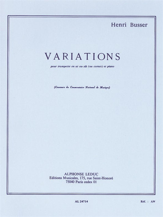Variations Op. 53 pour trompette et orchestre