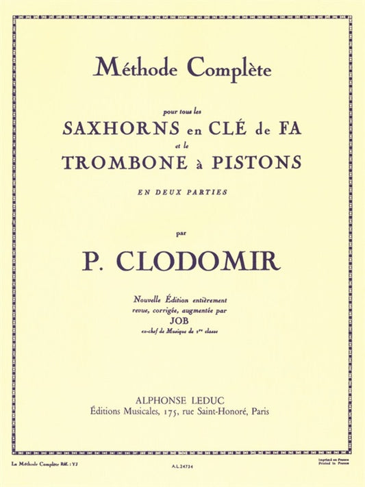 Méthode Complète pour tous les Saxhorns en Clé de