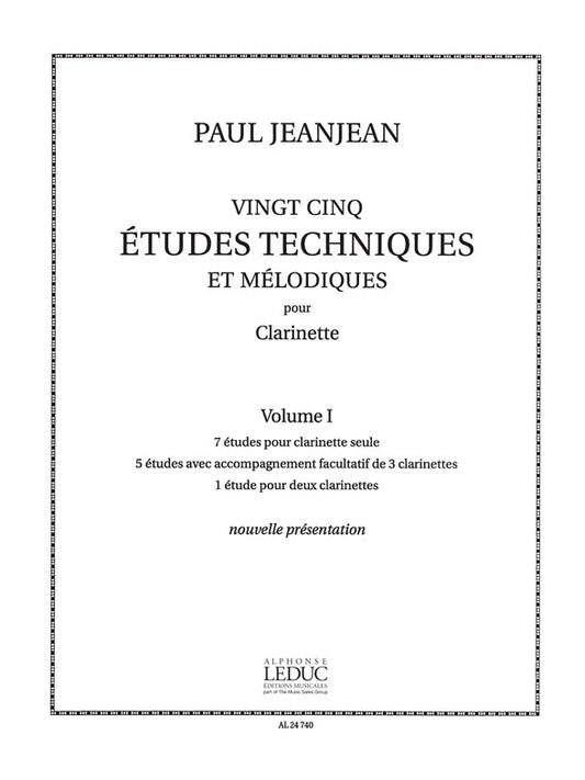 25 etudes Techniques et Melodiques Volume 1