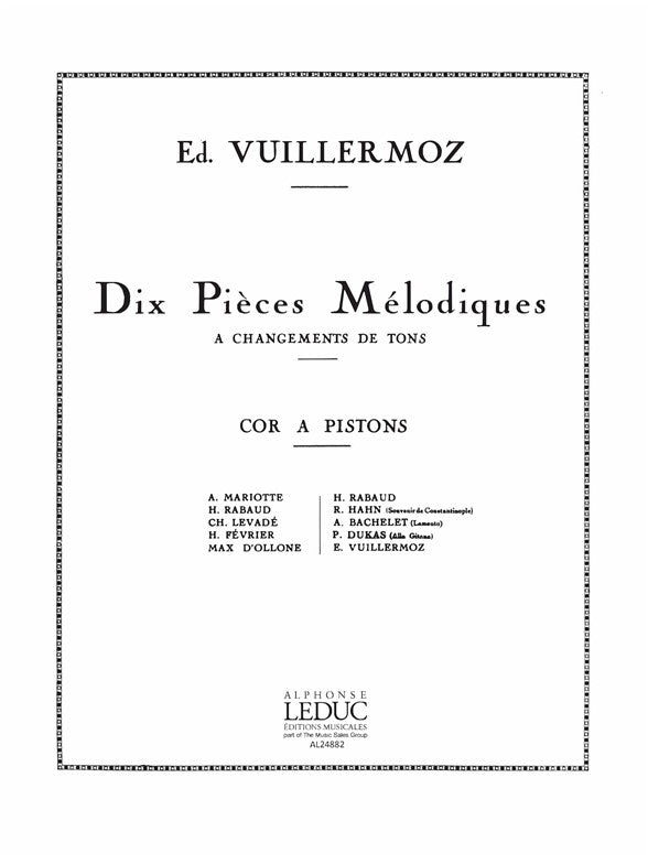 10 Pieces melodiques a changements de Tons