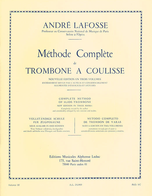 Méthode de Trombone, Volume 3