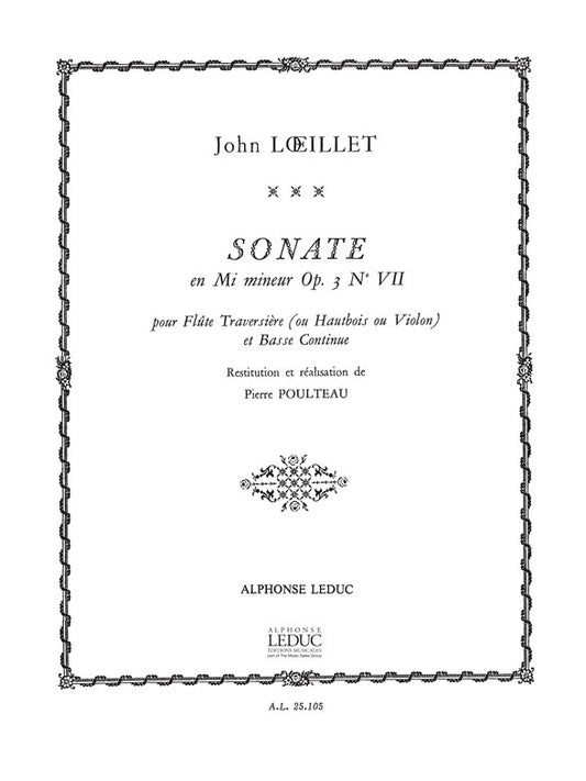 Sonate Op.3, n° 7 en mi mineur