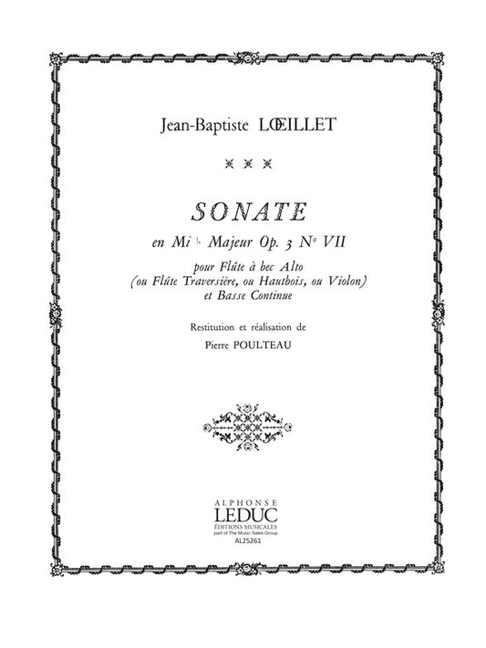 Sonate Op.3, n° 7 en mi bémol majeur