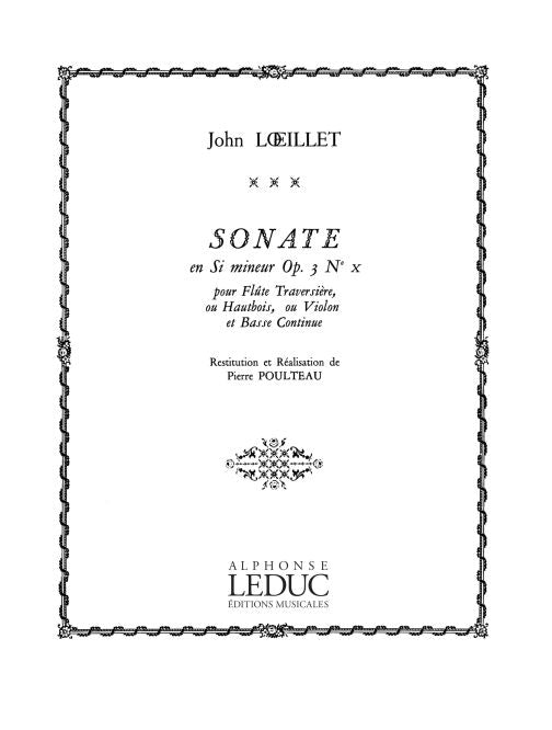 Sonate Op.3, n° 10 en si mineur