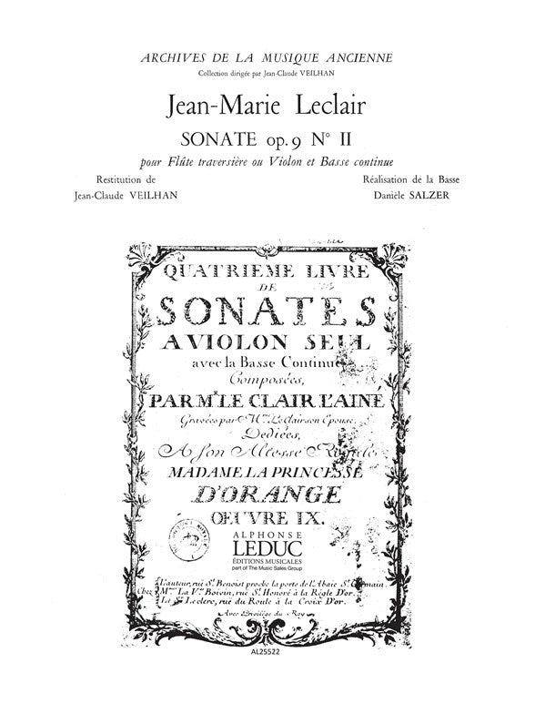 Sonate Op.9 n° 2