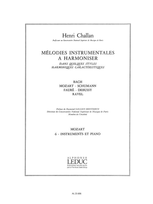 Melodies Instrumentales a Harmoniser Vol. 06