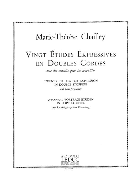 20 Etudes expressives en double Cordes