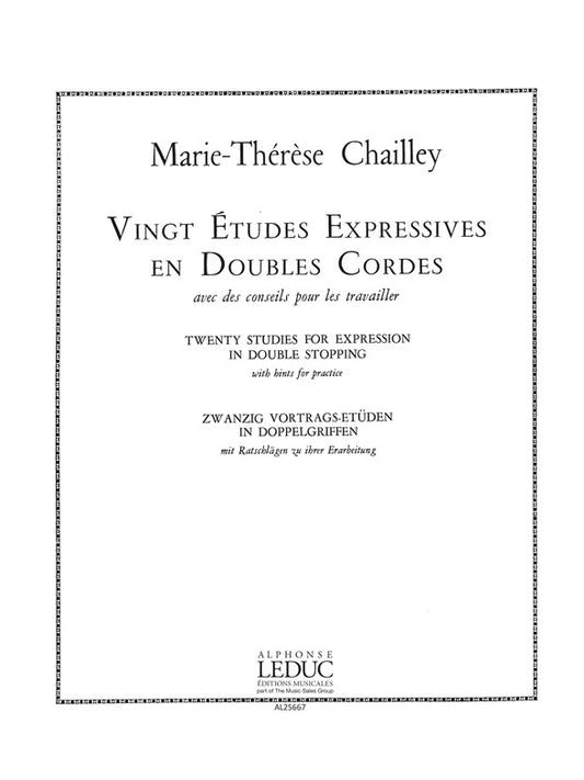 20 Etudes expressives en double Cordes