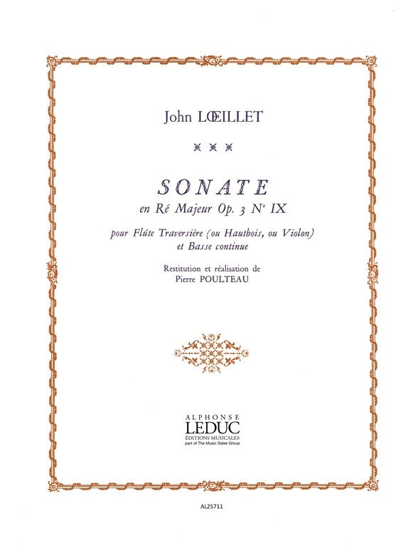 Sonate en ré Op.3 n° 9
