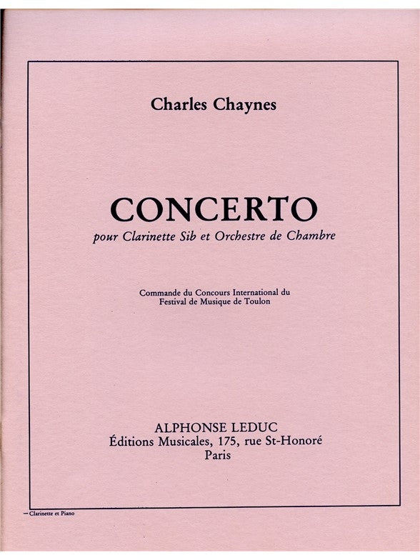 Concerto-Clar. Et Orchestre