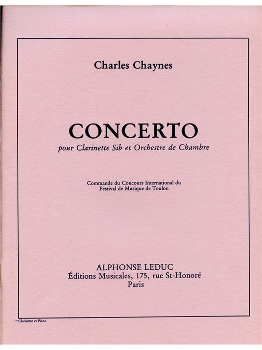 Concerto-Clar. Et Orchestre