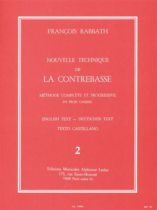 Nouvelle Technique de la Contrebasse, Cahier 2