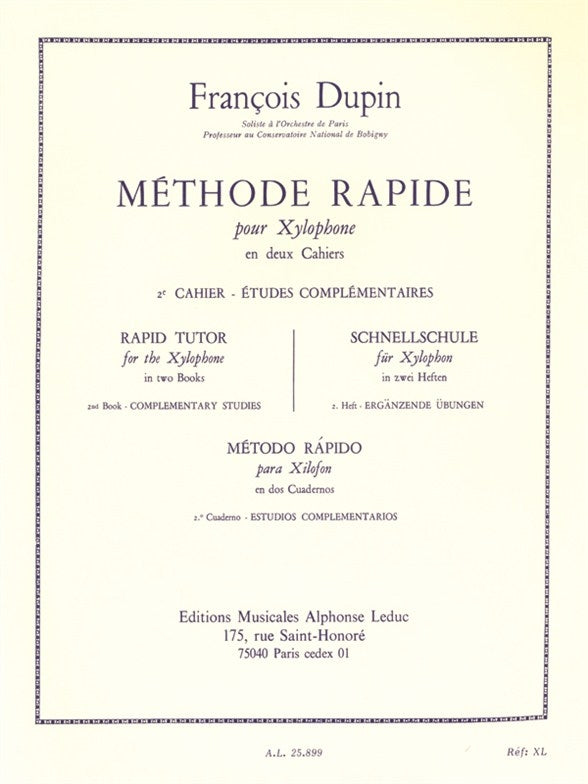 Methode rapide pour Xylophone Volume 2