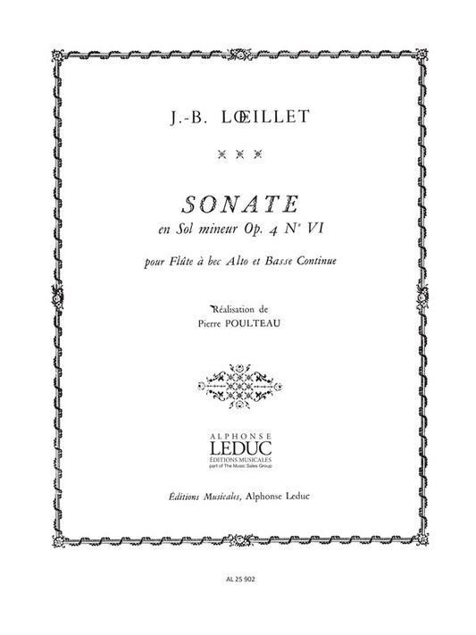 Sonate en sol mineur Op.4 n° 6