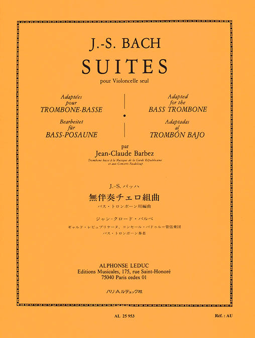 Suites pour violoncelle seul adaptée pour Trombone