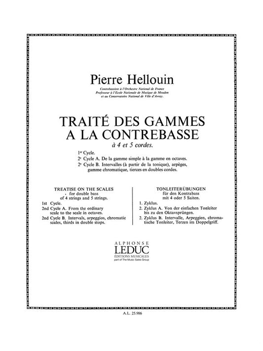 Traité Des Gammes À La Contrebasse Volume 2B