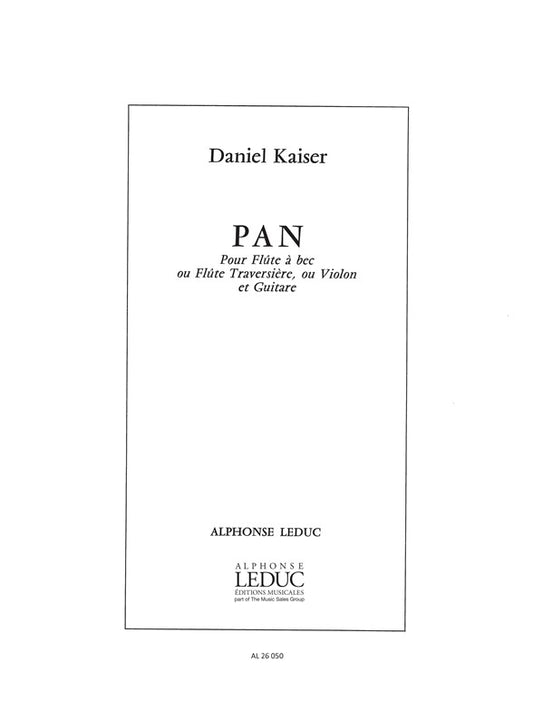 Pan for Alto Recorder and Guitar