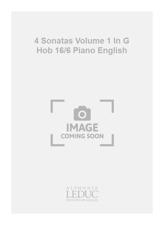 4 Sonatas Volume 1 en sol Hob 16/6 Piano English
