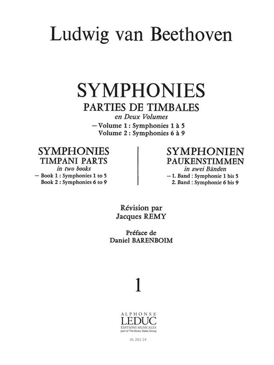 Symphonies - Timpani Parts Volume 1