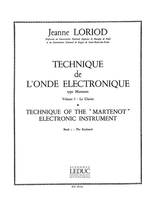 Technique de lOnde electronique type Martenot V.1