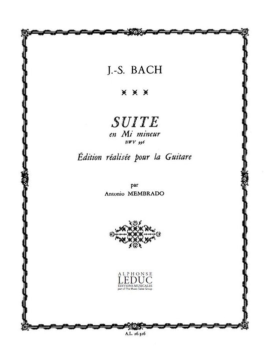 Suite En Mi Mineur Bwv 996