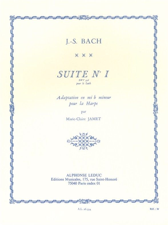 Suite n° 1 BWV 996 for Lute Adapted