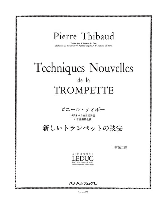 Thibaud Technique Nouvelle De La Trompette