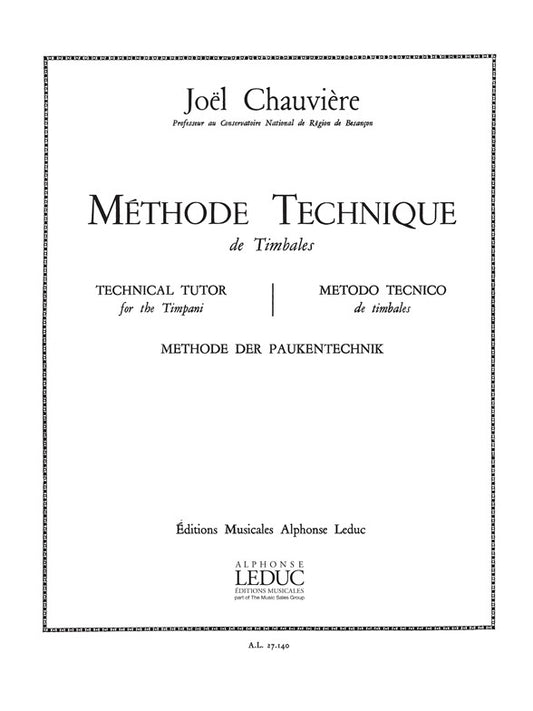 Methode technique de Timbales