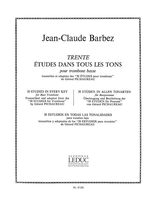 30 Etudes Dans Tous Les Tons