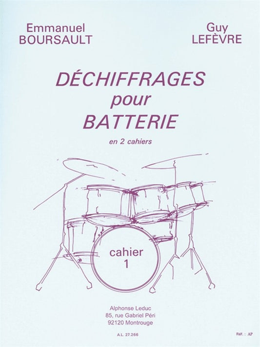 Déchiffrages Pour Batterie Volume 1