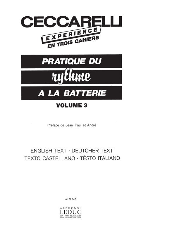 Ceccarelli-Experience Volume 3