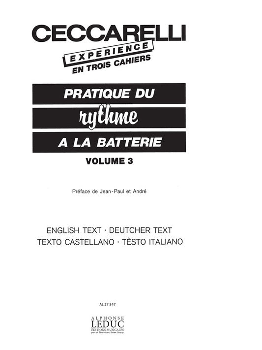 Ceccarelli-Experience Volume 3