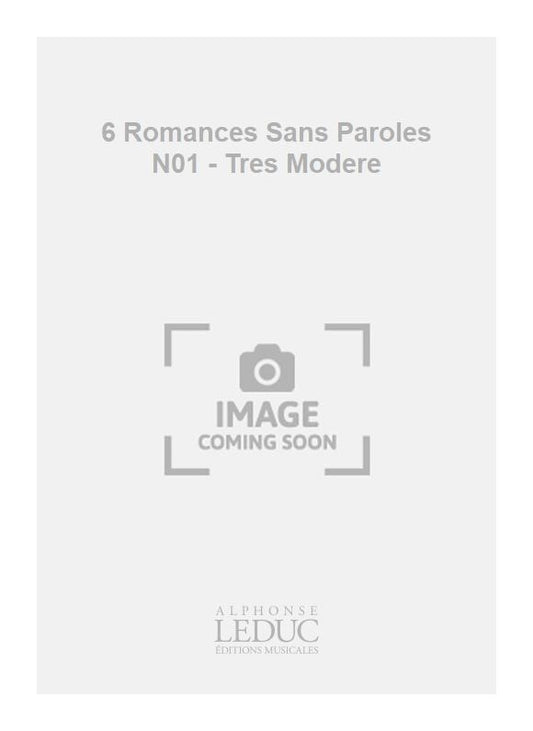6 Romances Sans Paroles N01 - Tres Modere