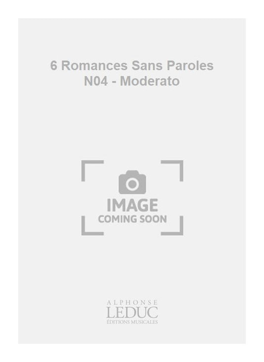 6 Romances Sans Paroles N04 - Moderato