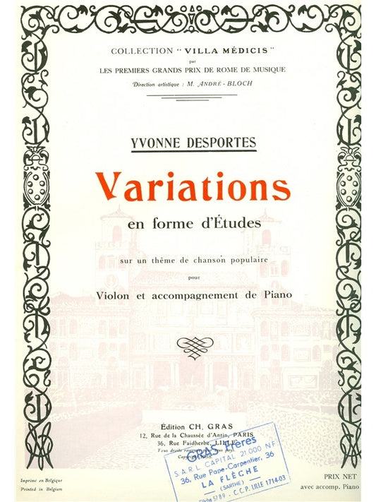 Variations en Forme d'Etudes...