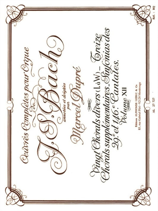 Oeuvres Complètes Pour Orgue Volume 12