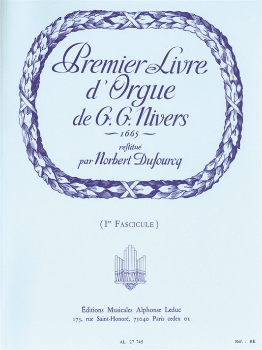 Livre D'Orgue n° 1 Volume 1 (Organ)