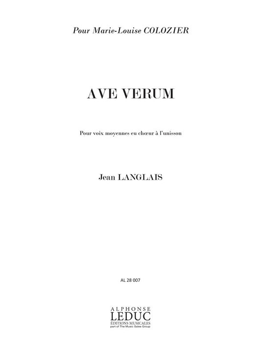 3 Prieres n° 1: Ave Verum