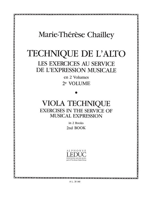 Technique de l'Alto - Viola Technique Volume 2