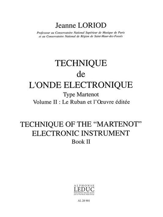 Technique de lOnde electronique type Martenot V.2