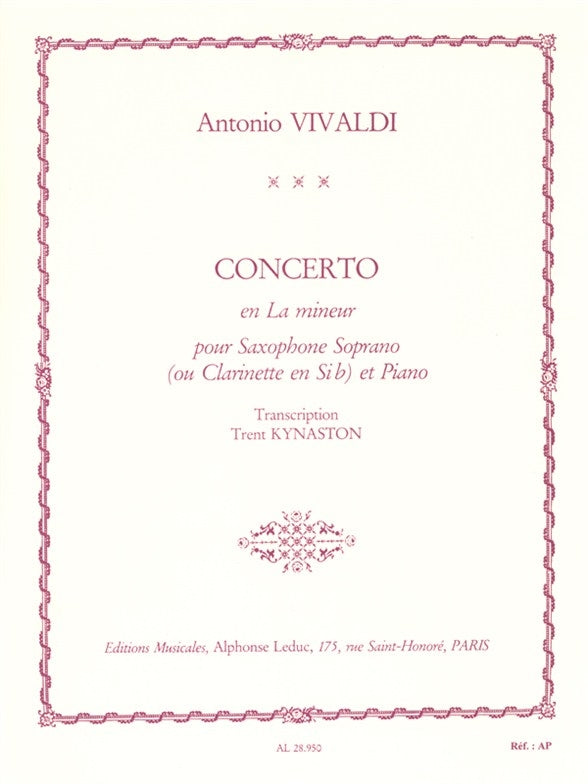 Concerto FVII/5 RV461 en la mineur