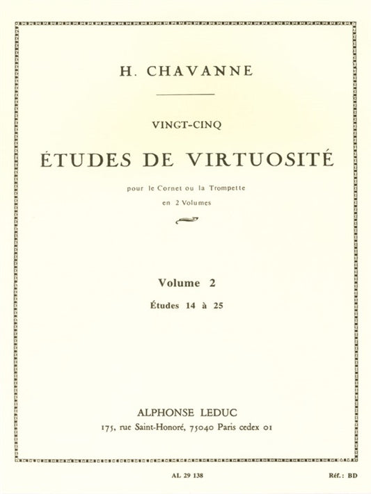 25 Études De Virtuosité Volume 2 (Études 14 - 25)