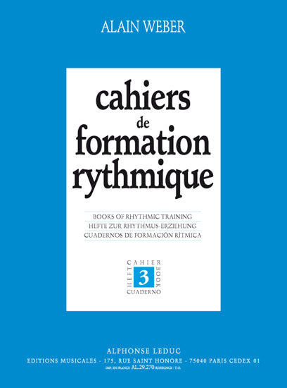 Cahiers de Formation rythmique Volume 3