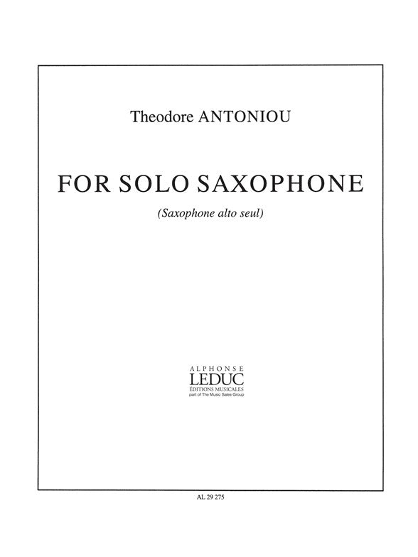 For Solo Saxophone